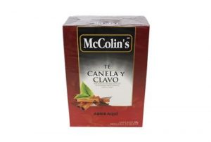 Mc colins te canela  y clavo caja x 100 und