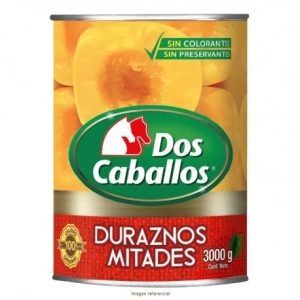 Durazno mitades dos caballos x 3,000 gr